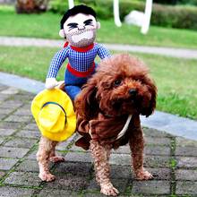 Novelty Puppy Dog Costumes Pet Clothes Cowboy Dressing Up Jacket Coats for Dogs Funny Pets French Bulldog Chihuahua Pug Clothing 2024 - buy cheap