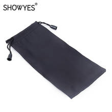 Portable Glasses Bag Small Drawstring Pocket Pull Out Polyester Black for Sunglasses Inner Box Eyewear Accessories 2024 - buy cheap