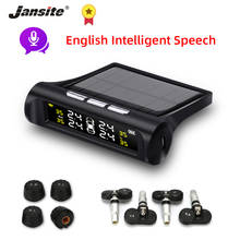 Датчик давления в шинах Jansite, система охранной сигнализации на солнечной батарее, с датчиками давления в шинах, с голосовым напоминанием на английском языке 2024 - купить недорого