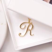 Cursive America English word Letter R Family name sign pendant chain Necklace tiny USA alphabet Initial Letter mom gift  jewelry 2024 - buy cheap