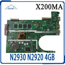 Placa base X200MA REV2.1 para For Asus F200M X200M X200MA, placa base para ordenador portátil, N2930 N2920, 4GB, 4 núcleos 2024 - compra barato