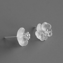 Delicate stud earrings for women,Small flower 925 sterling silver,Pure Color Crystal earring earlobe piercing,fine jewelry gifts 2024 - buy cheap