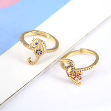 10PCS, New Trendy Seahorse / Bird Ring Luxury CZ Finger Rings  Party Female Rings Animal Jewelry 2024 - buy cheap