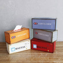 UK Retro Creative Container Design Iron Tissue Box Home Car Napkin Paper Container Metal Paper Towel Storage Case Home Decor 2024 - buy cheap