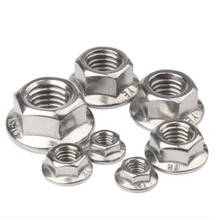 5-20PCS m3 m4 m5 m6 m8 M10  DIN6923 304 Stainless steel flange hex nut nuts 2024 - buy cheap