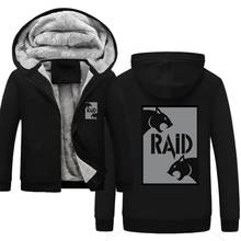 Sudadera con capucha para hombre, abrigo grueso y cálido de lana con cremallera, ropa deportiva masculina de calle, ropa de invierno, raid de Francia 2024 - compra barato