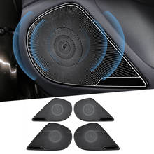 Altavoz Interior de acero inoxidable para puerta, cubierta de anillo de Audio con sonido y música, embellecedora pegatina, accesorios de estilo de coche, para Mazda 6 M6 2019 2020 2024 - compra barato