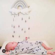 Decoração de quarto de criança com pingente de chuva, nuvem de arco-íris nórdico, estilo escandinavo, para berçário de bebês 2024 - compre barato