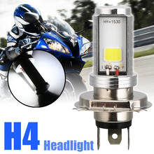 1 шт., светодиодная лампа H4 COB для мотоцикла, 12 В постоянного тока 2024 - купить недорого