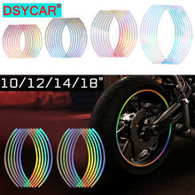 Dsycar fita adesiva para pneu de motocicleta, 1 conjunto, refletiva, jantes, listras, faça você mesmo, ferramentas de decoração do carro 2024 - compre barato