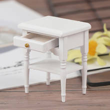 1pc Doll House Bedside Cupboard Dolls Mini Furniture Modern Night Table 1:12 Scale Dollhouse Wooden Miniature 2024 - buy cheap