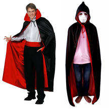 140cm manto capa halloween diabo morte vampiro pirata traje adulto longo vermelho preto capa manto roupa assustador para mulheres 2024 - compre barato