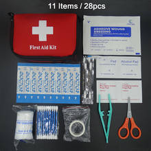 Kit de primeros auxilios de viaje portátil, bolsa médica de emergencia para acampar al aire libre, Kit de ayuda de banda de supervivencia, autodefensa, 11 artículos/28 Uds. 2024 - compra barato