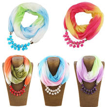 Collar con colgante de gasa para mujer, joyería decorativa de varios estilos, bufanda Gradual, accesorios bohemios para el cuello 2024 - compra barato