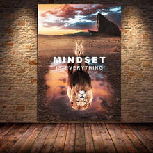Animal Inspirational Canvas Painting Big Little Lions Mindset Posters Prints Wall Art Pictures for Living Room Cuadros Unframed 2024 - buy cheap