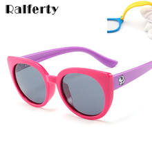 Ralferty Flexible Kids Sunglasses Polarized Girls Cat Eye Sun Glasses UV400 Child Sunglass Eyewear Silicone Eyeglass K1876 2024 - buy cheap