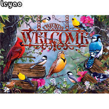 DIY 5D Diamond Painting Welcome Colorful Birds Full Square Round Drill Mosaic Diamond Cross Stitch Diamond Embroidery Home Decor 2024 - buy cheap