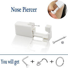 HONGTU 1PC Surgical Steel Sterilized Disposable Nose Nails Piercing Gun Tools Crystal Nostril Studs For Sexy Women Body Jewelry 2024 - buy cheap