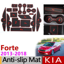 Tapete antiderrapante de borracha para portão, acessórios adesivos para kia forte yd 2013 2014 2015 2016 2017 2018 k3 2024 - compre barato