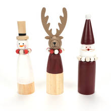 Рождественские украшения для дома, деревянный снеговик, Санта-Клаус, игрушечные олени мини-украшения, Рождество 2021, новогодвечерние, подарки «сделай сам» 2024 - купить недорого