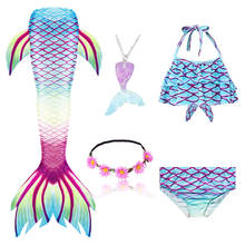 Traje de baño de cola de sirena para niños, Bikini de niñas niños, traje de baño, Cosplay 2024 - compra barato