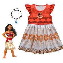 2020 New Moana Dress up Clothes Baby Girls christmas Vaiana Princess Cosplay Costume Toddler Kids Summer Beach Tutu Sundress 2024 - buy cheap