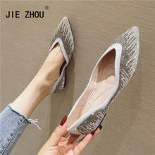 Calçados femininos lisos com cristais, novo, elegante, confortável, fashion, com strass, macia 2024 - compre barato