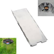 Parabrisas plegable para estufa de Gas, pantalla a prueba de viento, de aleación de aluminio, para acampar al aire libre, 8 placas 2024 - compra barato