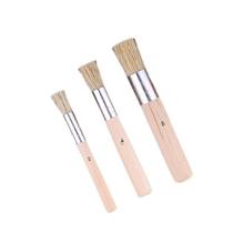 Wooden Stencil Brush Set 3Pcs Natural Bristle Template Paint Brushes for Acrylic Oil Watercolor Art Painting on Wood Wall 2024 - buy cheap