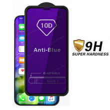 Película de vidro temperado anti-roxo e azul, proteção de tela para iphone 12, 13, mini, 11 pro, xs max, xr, x, ipfone, ifone, 12pro, 11pro 2024 - compre barato