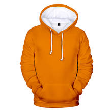 3D Hoodies Men Women Sweatshirts Custom Colourful Gradient Hooded Men's Solid Color Hooded Boy/Girls Polluver Orange Cap Coats 2024 - buy cheap