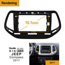 Armação adaptadora para dvd e cd, 2/1din, acabamento de som, painel de 10.1 polegada, para jeep compass 2017, 18, 19, reprodutor de rádio 2024 - compre barato