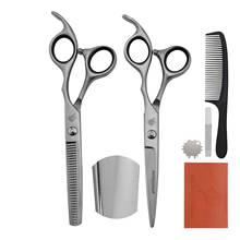 Kit de tijeras de peluquería profesional, Kit de tijeras de peluquero con alambre láser de 6,0 pulgadas, dientes pequeños, Micro dentado 2024 - compra barato