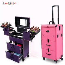 Women's Large Capacity Multilayer Cosmetic Case,Makeup Artist Toolbox,Make-up Nails Tools Box,Beauty Tattoo Trolley Case,Luggage 2024 - buy cheap