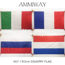 AMMIWAY 90*150 см 3x5 футов Италия Франция Французские национальные флаги и баннеры Россия Российская Федерация Нидерланды флаги стран мира 2024 - купить недорого