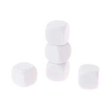 5pcs 20mm White Blank Acrylic Dice Kid DIY Write Painting Graffiti Family Games N58B 2024 - buy cheap