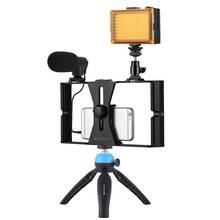 Puluz smartphone vídeo rig filmmaking gravação alça estabilizador suporte para iphone, galaxy, xiaomi, lg e outros smartphones 2024 - compre barato