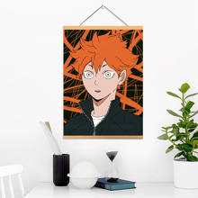 Home Decoration Canvas Japan Animation Pictures Haikyuu Poster Print Wall Art Wooden Scroll Hanging Painting Bedside Background 2024 - buy cheap