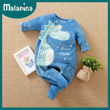 Malapina Newborn Baby Boy Clothes Toddler Girl Romper Cotton Animal Print Pajamas Wrapped Feet Long Sleeve Cute Lovely One-piece 2024 - buy cheap