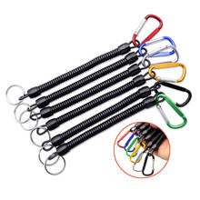Fishing Lanyard Boating Ropes Carabiner D Shape Camping Buckle Safety Lock Lanyard Fishing Secure Pliers Lip Grips Spring Rope 2024 - buy cheap