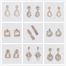 JURAN New Fashion Geometric Crystal Dangle Drop Earrings 2019 Boho Handmade Hanging Earrings For Women Jewelry Gift Wholesale 2024 - buy cheap