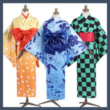 Demon Slayer:Kimetsu No Yaiba Kamado Tanjirou / Agatsuma Zenitsu / Hashibira Inosuke Female Kimono Cosplay Costume 2024 - buy cheap