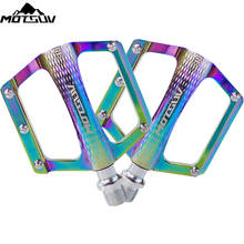 MOTSUV MTB Bike CNC Pedal Road Folding Bicycle Ultralight Aluminum Alloy anode UD Bearing Electroplating colorful Pedal Foot 2024 - buy cheap
