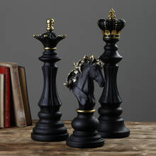 Resin King Queen Knight Chess Pieces Board Games Accessories International Chess Figurines Retro Home Decor Chessmen Ornaments 2024 - buy cheap