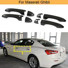 Fibra de carbono maçaneta da porta exterior do carro capa guarnição para maserati ghibli quattroporte levante lhd só maçaneta da porta guarnições cobre 2024 - compre barato