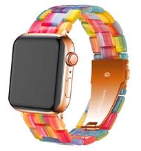 Resin Strap for apple watch band 44mm 40mm iwatch band 42mm 40mm watchband bracelet for apple watch series 6 SE 5 4 3 42 44 mm 2024 - buy cheap