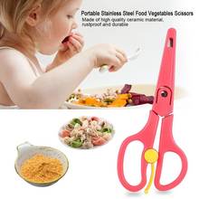 3 Color Portable Stainless Steel Food Vegetables Scissors Kitchen Dinnerware Tool Multi-function Baby Feeding Helper Mills 2024 - buy cheap