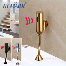 Kemaidi-mictório de banheiro com sensor automático, válvula de descarga e sensor de toque, na parede, cor preta 2024 - compre barato