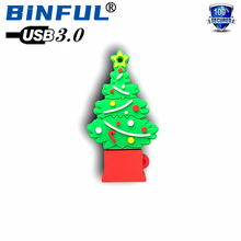 BINFUL Authentic USB 3.0 Red Christmas tree usb flash drive 4GB 8G 16G 32G 64G 128G 256GB pen drive usb memory stick u disk Gift 2024 - buy cheap