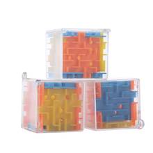 3 Colors Puzzle Maze Cube Toy Brain Game Challenge Fidget Toys Balance Educational Toys Keychain Puzzle Maze Toy 2024 - buy cheap